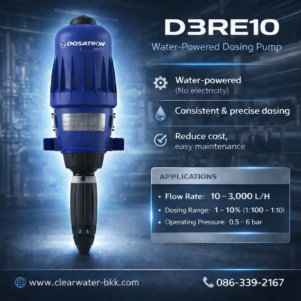 ปั๊มดูดสารเคมี DOSATRON PUMP รุ่น D3RE10V