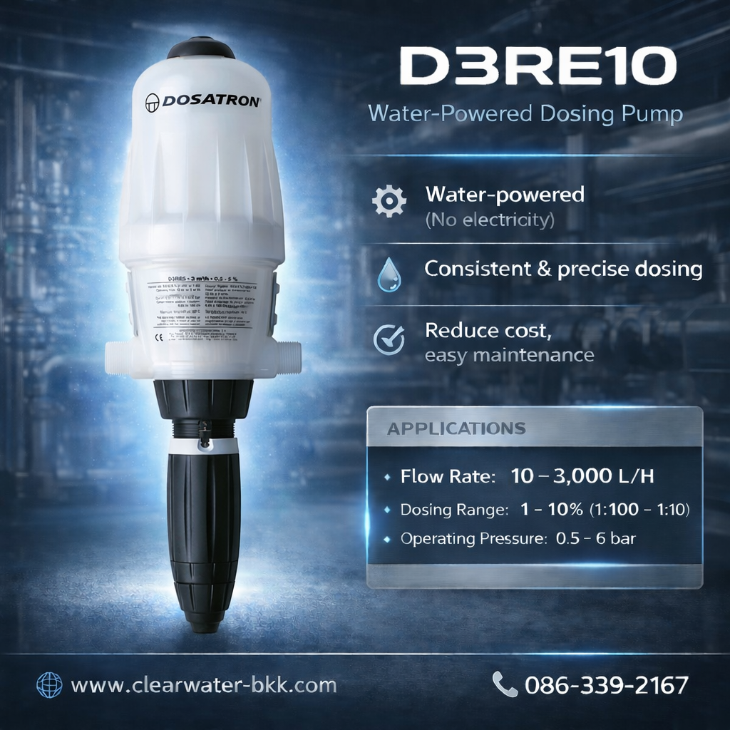 ปั๊มดูดสารเคมี DOSATRON PUMP รุ่น D3RE10VFKP