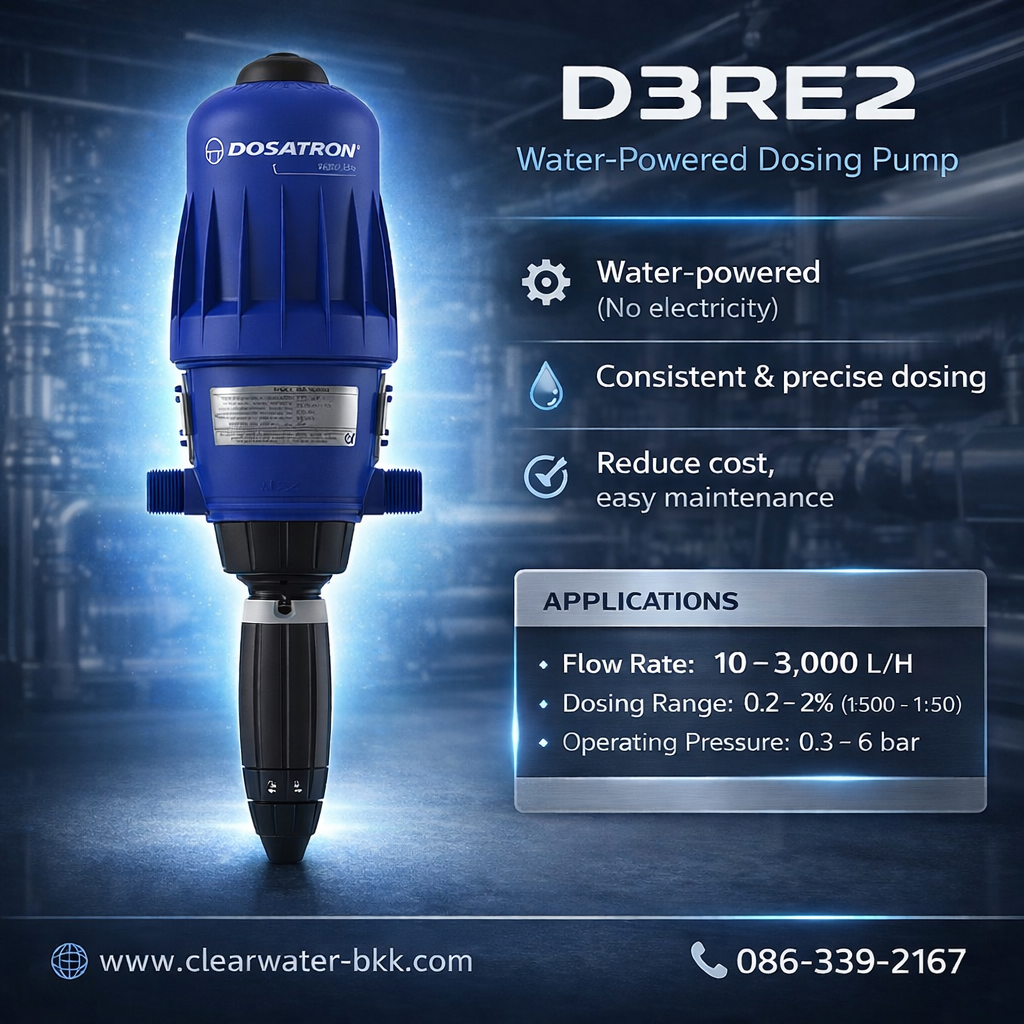ปั๊มดูดสารเคมี DOSATRON PUMP รุ่น D3RE2VF